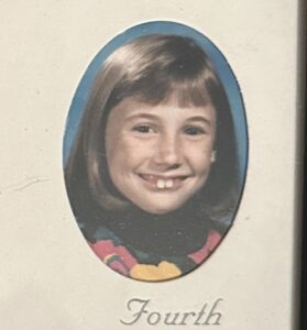 Little Kim Bode in fourth grade